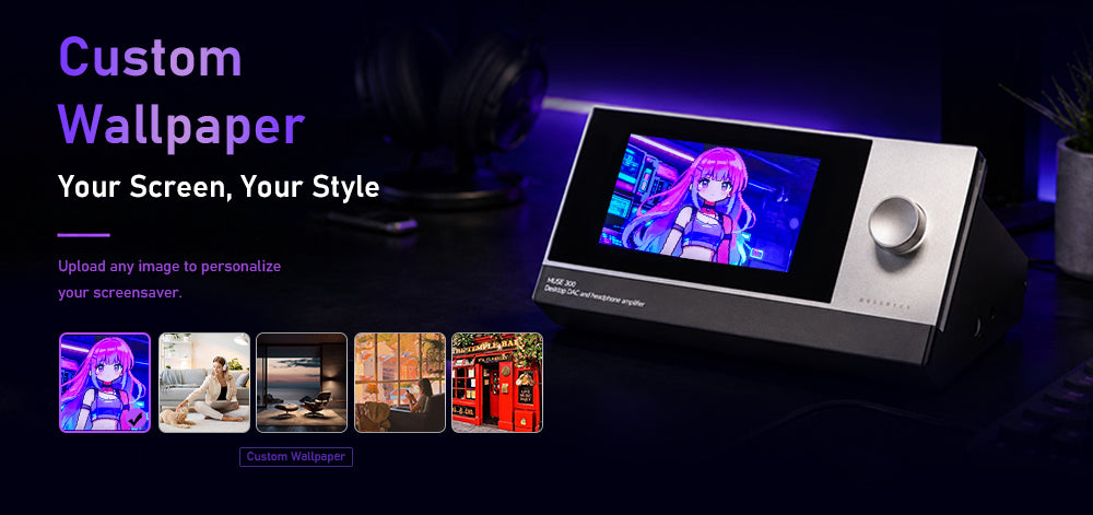 MuseHiFi MUSE 300 BT 5.4 Desktop DAC/AMP with 5" Display & 3 Switchable Hardware Tuning Modes